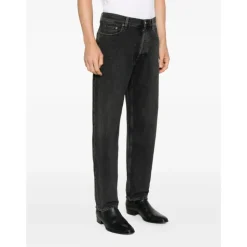 Black Cotton Classic Jeans