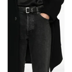 Black Cotton Classic Jeans