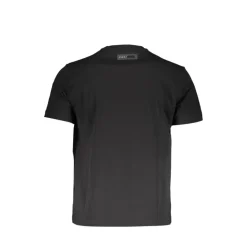 Black Cotton Logo Print Tee