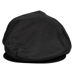 Black Cotton Newsboy Cap Cabbie Hat