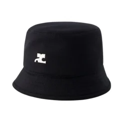 Black Cotton Signature Bucket Hat