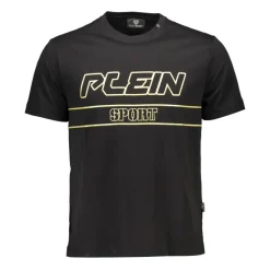 Black Cotton T-Shirt with Print