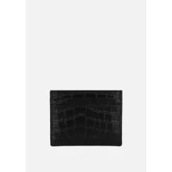 Black Crocodile Print Credit Card Wallet