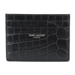 Black Crocodile Print Credit Card Wallet