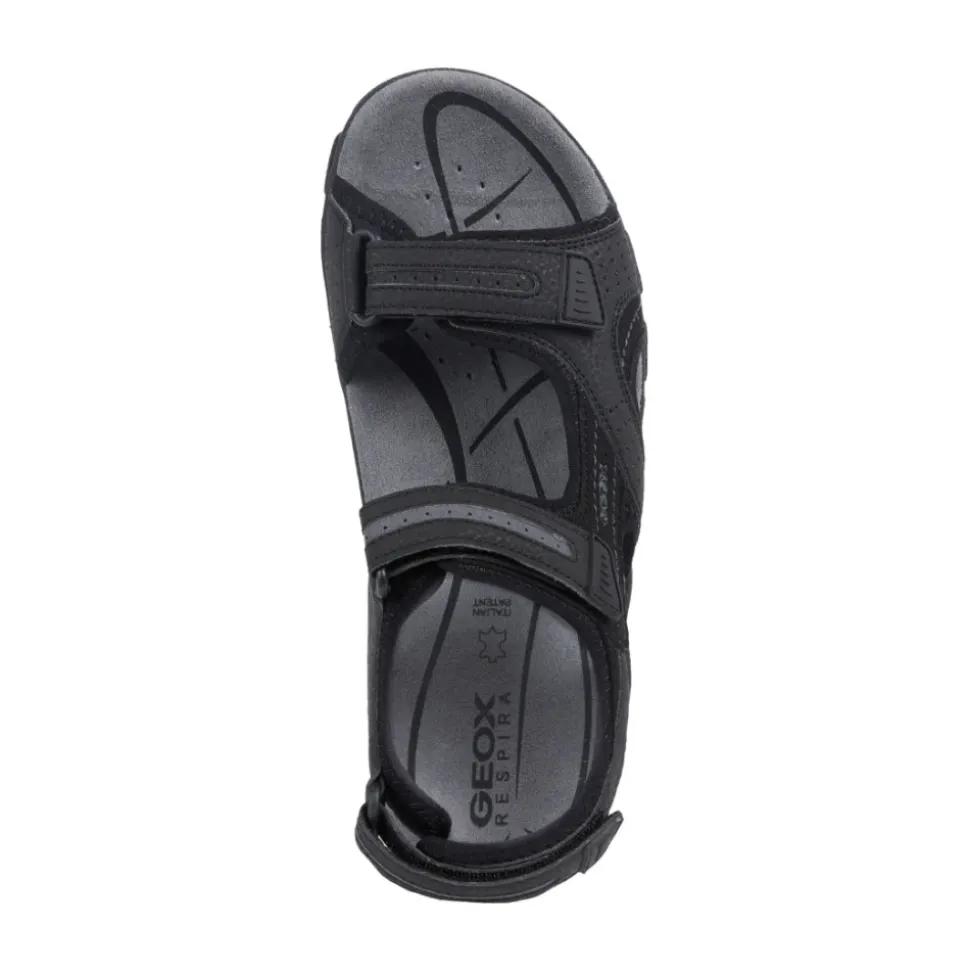 Black Flat Sandals for Men