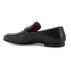 Black Flat Shoes with Iconic Horsebit