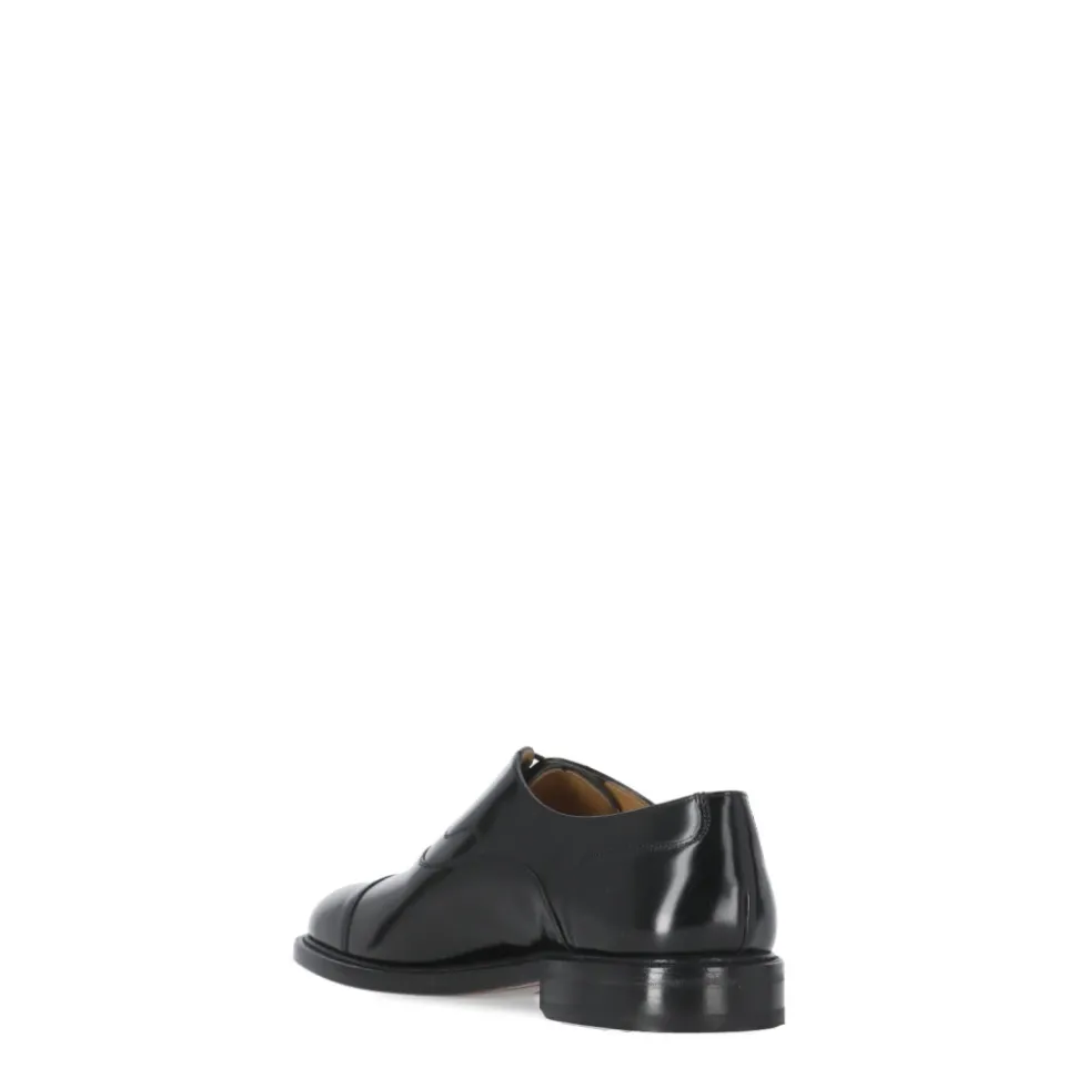Black Flat Shoes with Raised Sole