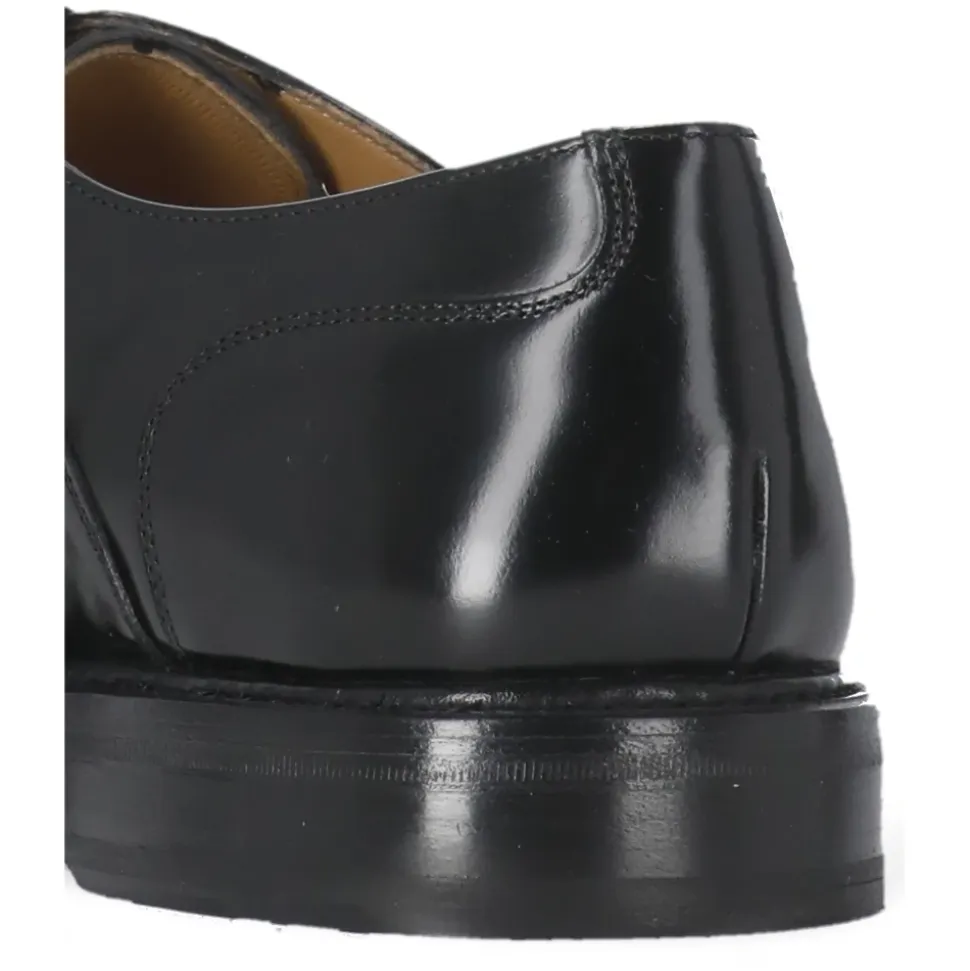 Black Flat Shoes with Raised Sole