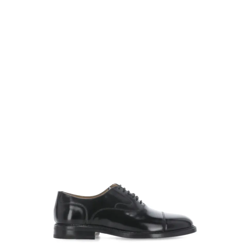 Black Flat Shoes with Raised Sole