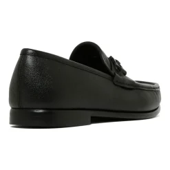 Black Gancini Ornament Loafers
