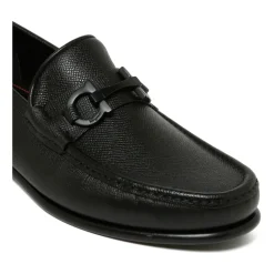 Black Gancini Ornament Loafers