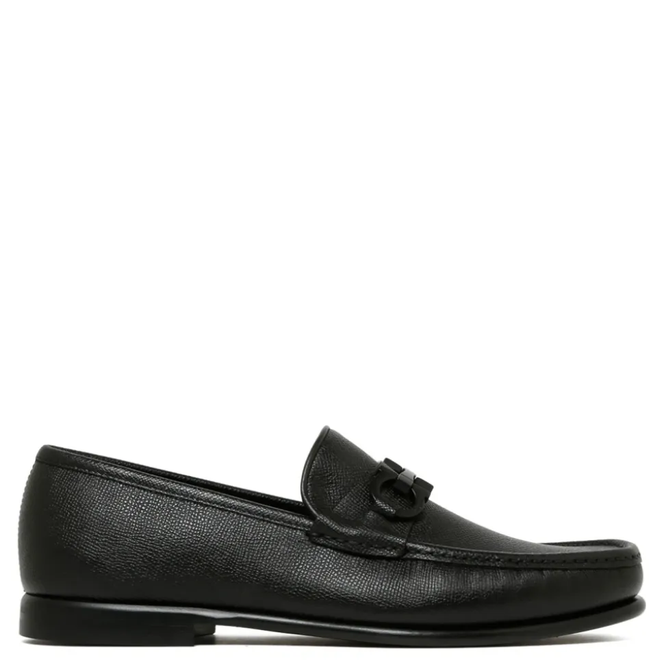 Black Gancini Ornament Loafers