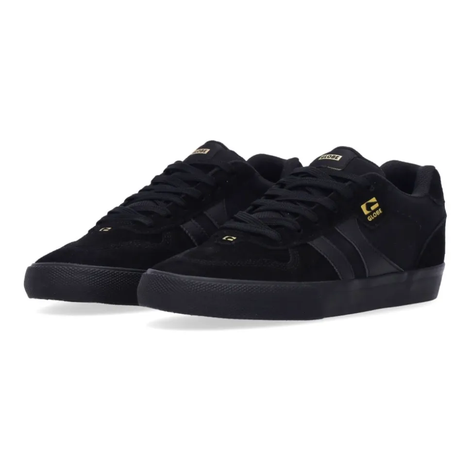 Black/Gold Skate Shoes Vulcanized Style