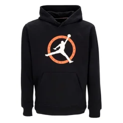 Black Graphic Fleece Hoodie Long Sleeve