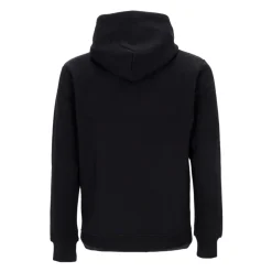 Black Graphic Fleece Hoodie Long Sleeve