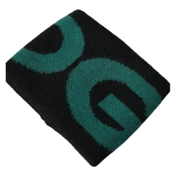 Black Green Wool Logo Bracelet