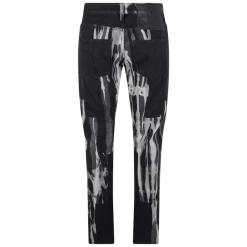 Black jeans with white pattern