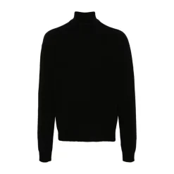 Black Knitted Crew Neck Sweater