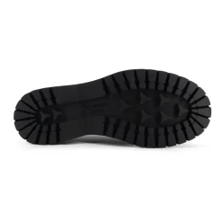 Black Lace-up Leather Boots Italy