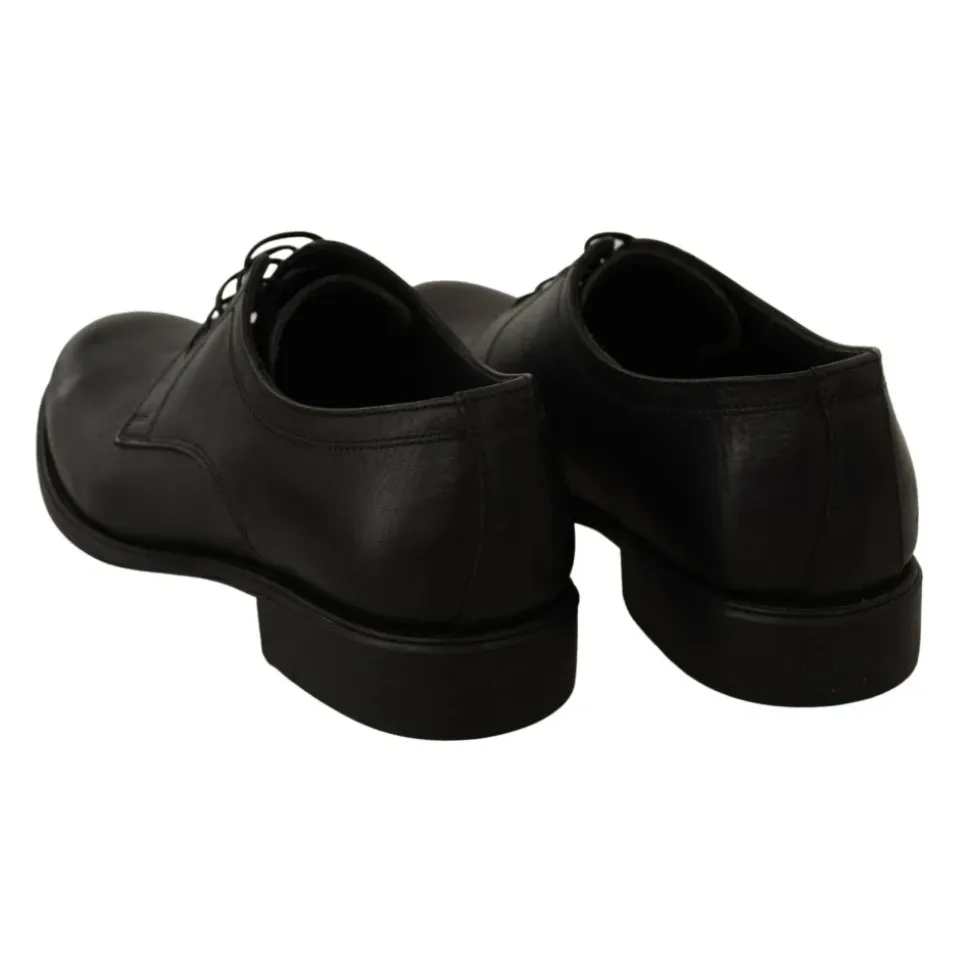 Black Lace Up Leather Formal Shoes