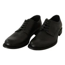 Black Lace Up Leather Formal Shoes
