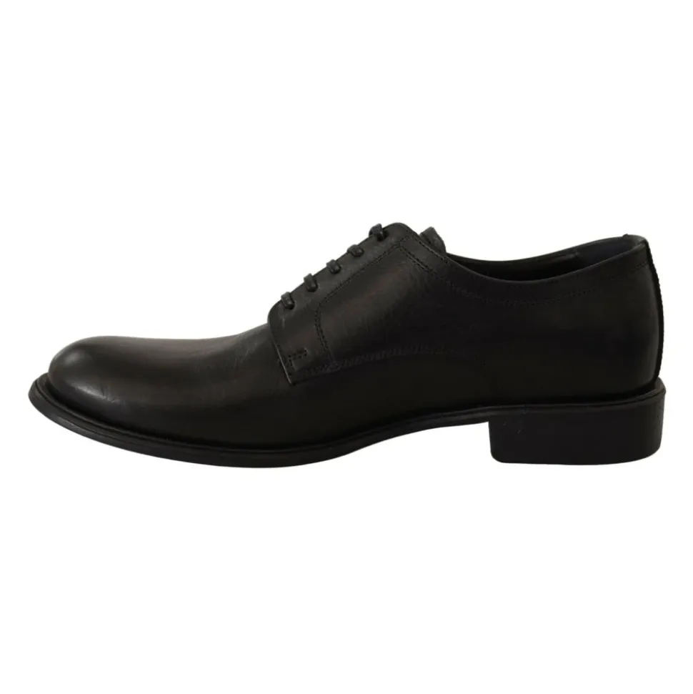 Black Lace Up Leather Formal Shoes