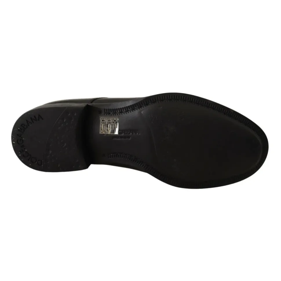 Black Lace Up Leather Formal Shoes