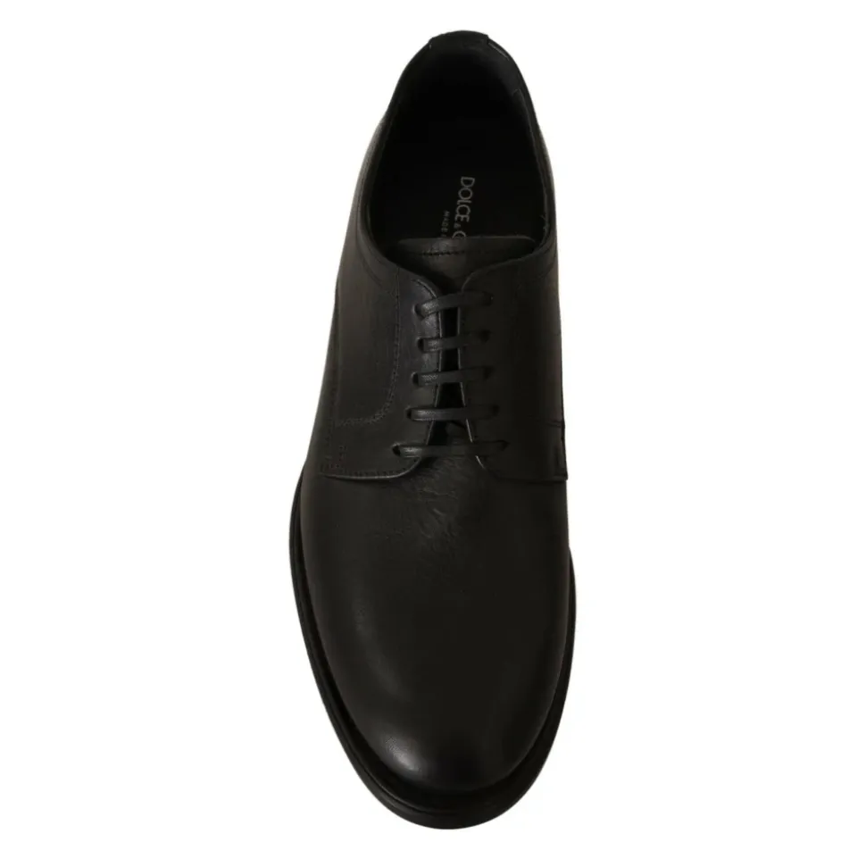 Black Lace Up Leather Formal Shoes