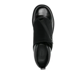 Black Leather Ankle Boots with 4G Motif