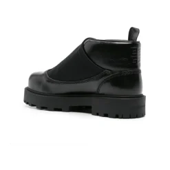 Black Leather Ankle Boots with 4G Motif
