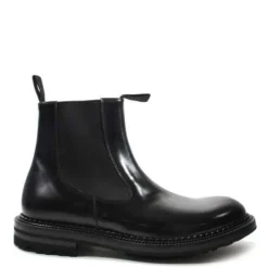 Black Leather Beatles Sneakers Made in Italy