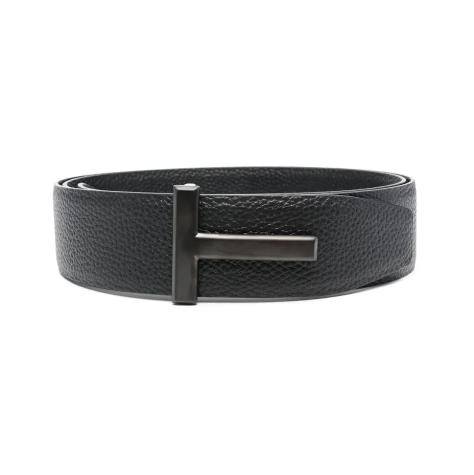 Black Leather Belt for Men