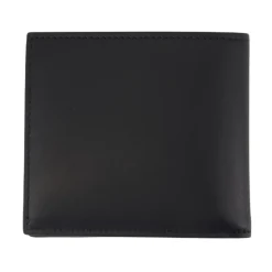 Black Leather Bi-Fold Card Case