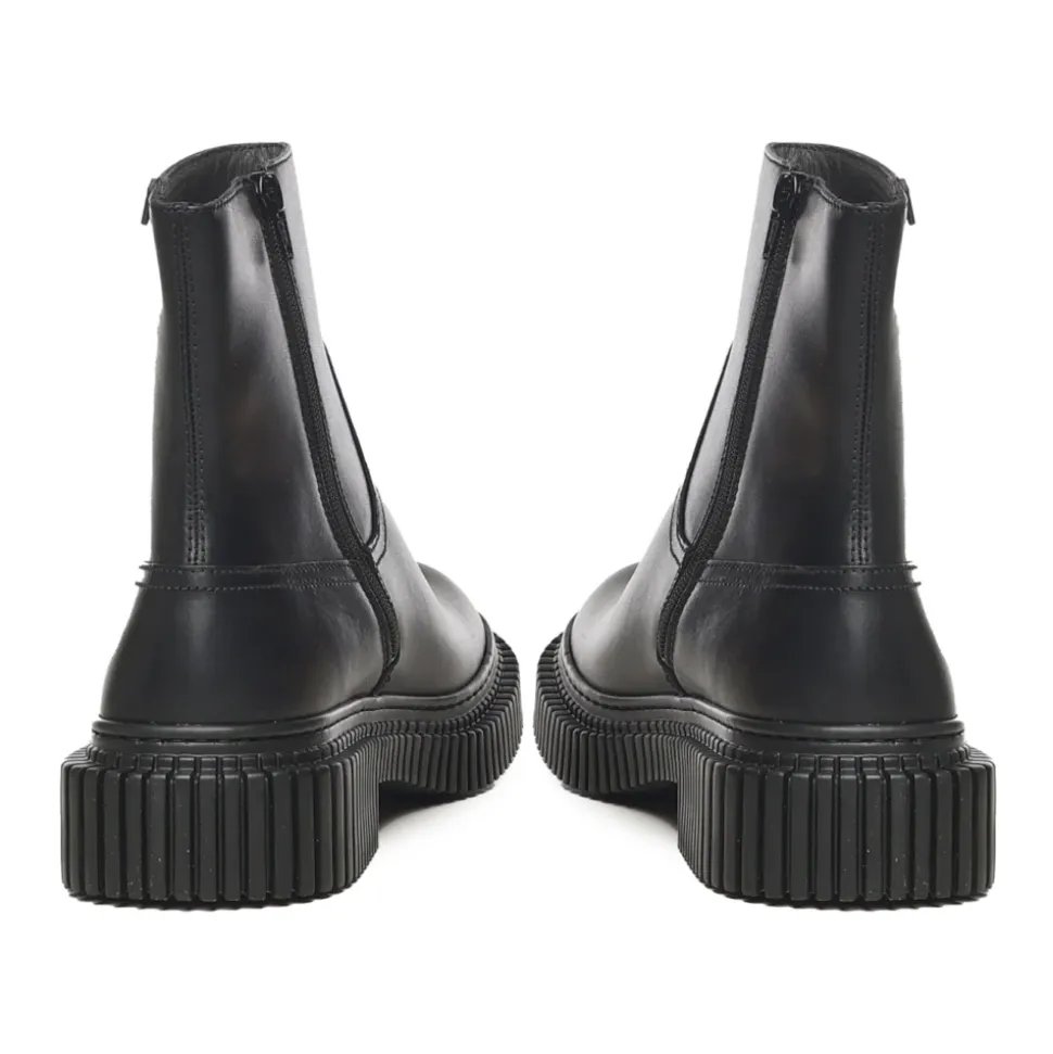 Black Leather Boots with OrthoLite® ™