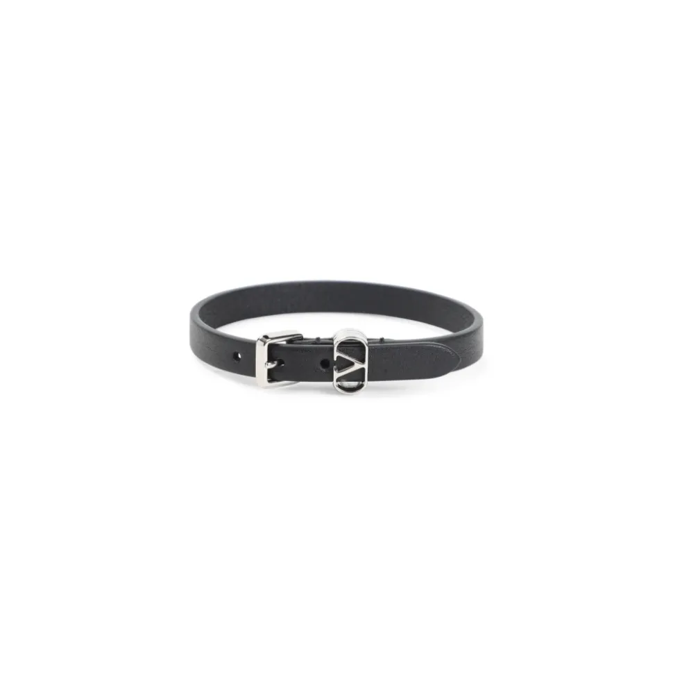 Black Leather Bracelet Stylish Accessory