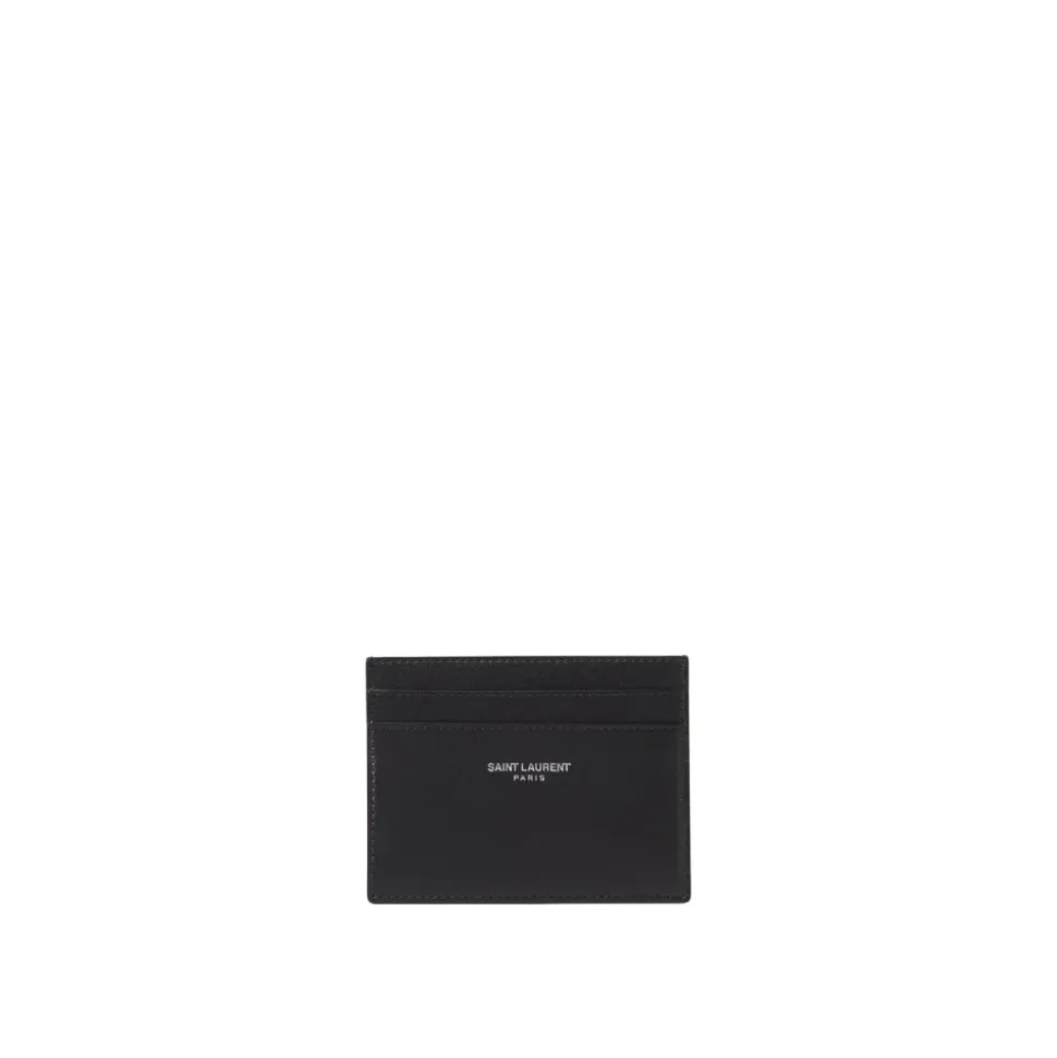 Black Leather Card Holder Wallet