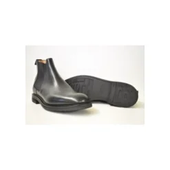 Black Leather Chelsea Boots