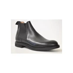 Black Leather Chelsea Boots