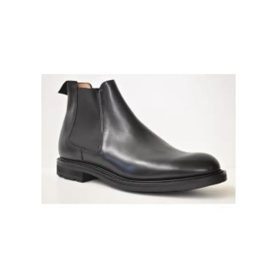 Black Leather Chelsea Boots