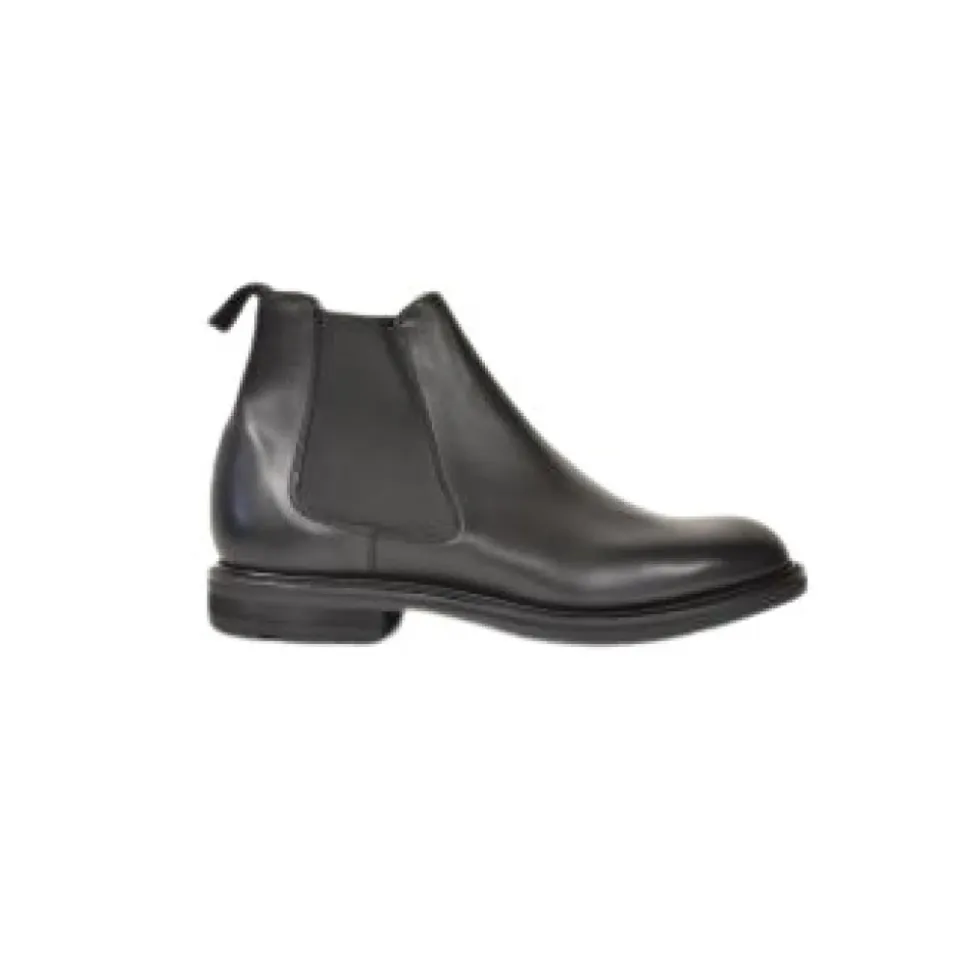 Black Leather Chelsea Boots