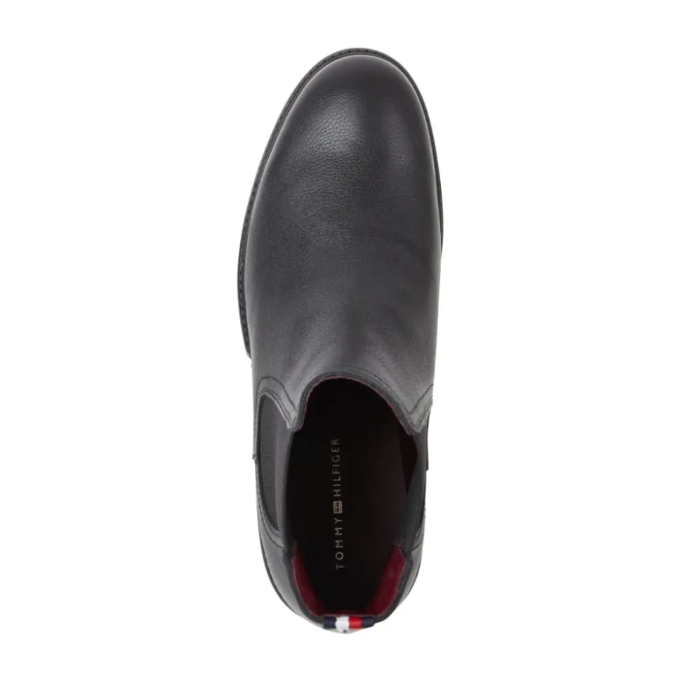 Black Leather Chelsea Boots