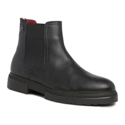 Black Leather Chelsea Boots