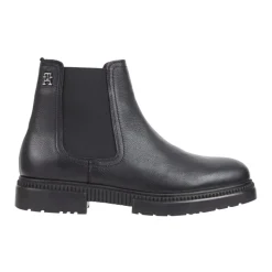 Black Leather Chelsea Boots