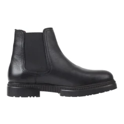 Black Leather Chelsea Boots