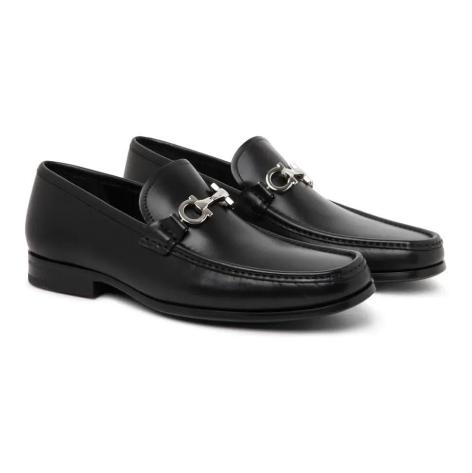 Black Leather Chris Loafers