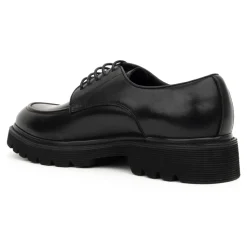 Black Leather Formal Flats Shoes