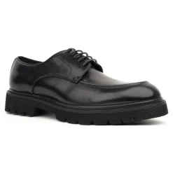 Black Leather Formal Flats Shoes