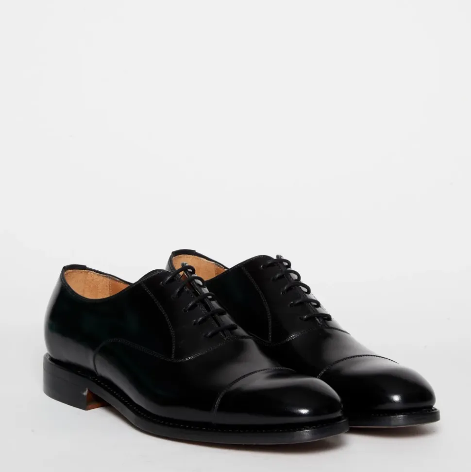 Black Leather Lace-up Shoes 5217