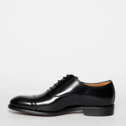 Black Leather Lace-up Shoes 5217
