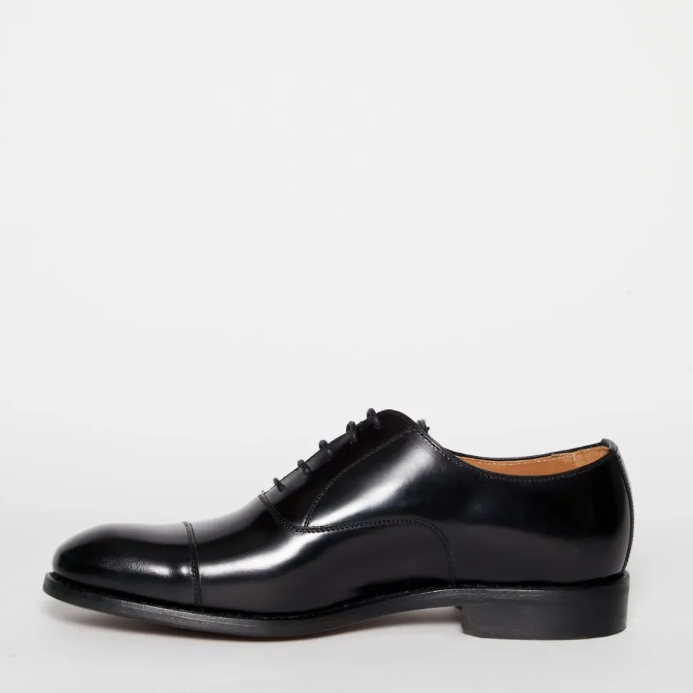 Black Leather Lace-up Shoes 5217